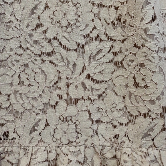 NWT J.crew Lace Peplum Top Sleeveless | Faded beige teak;  size 4 tall - Picture 11 of 16